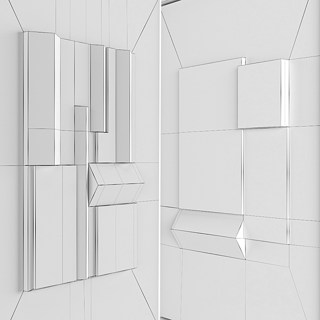 Iolastudios - Plaster Painted Relief Artwork 04 3dskyfree