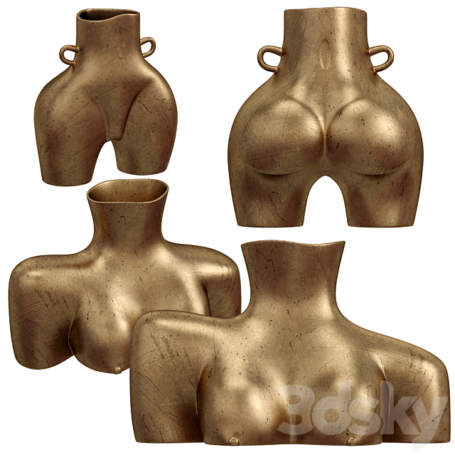 Body vase set 1 3d