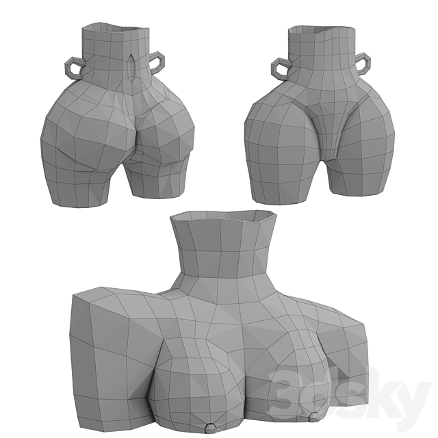 Body vase set 1 3dsky