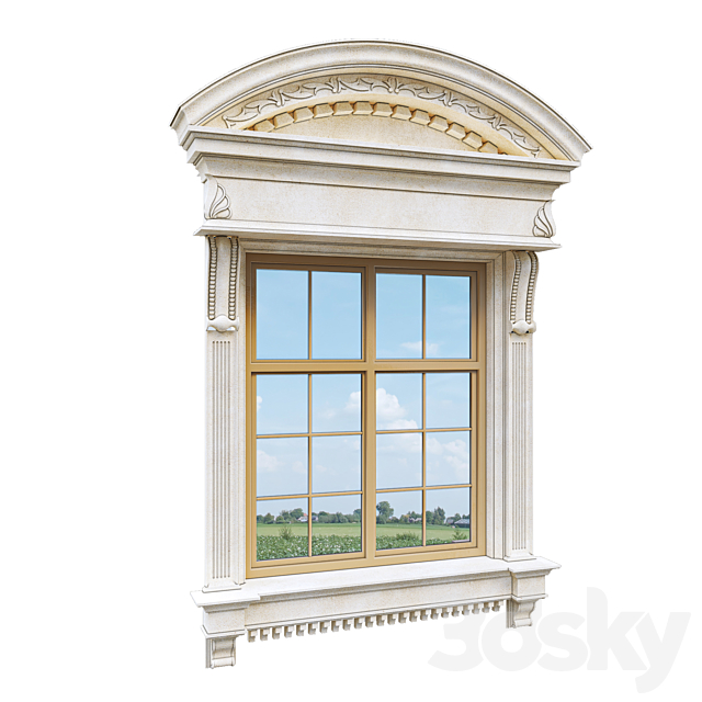 Classic facade window 3DSMax File - thumbnail 2