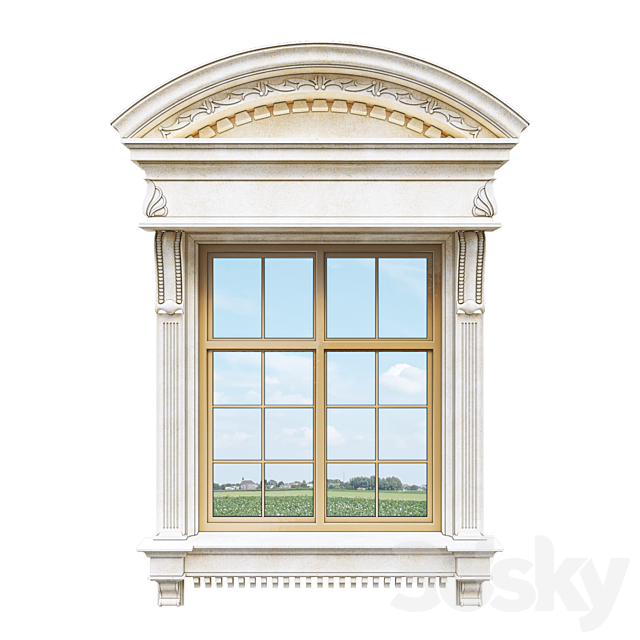 Classic facade window 3DSMax File - thumbnail 1