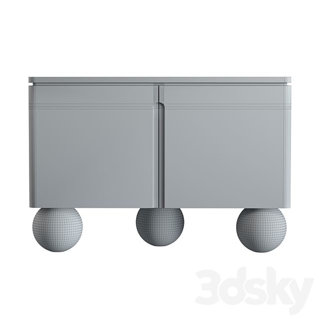 Olbia Commode. Travertine. Memphis. France. Le Berre Vevaud 3dskyfree