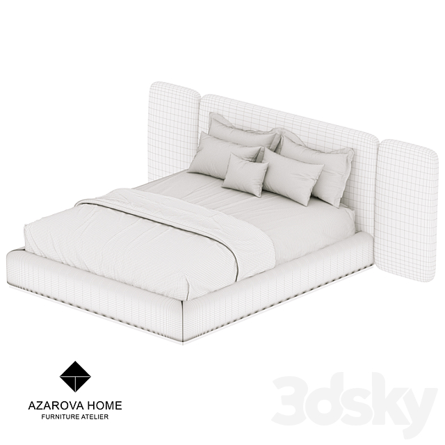 OM bed Azarova Home bed Rodin 3DSMax File - thumbnail 3