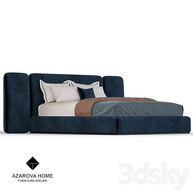 OM bed Azarova Home bed Rodin 3DSMax File - thumbnail 1