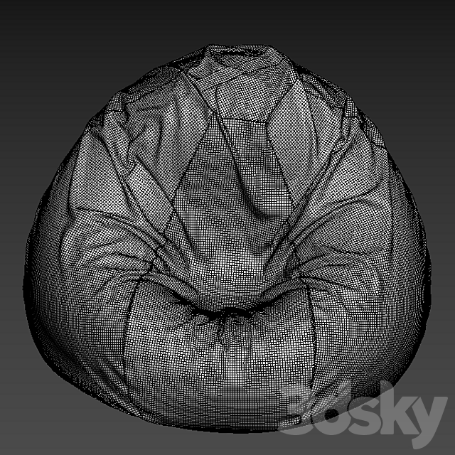 bag chair 3DS Max Model - thumbnail 4