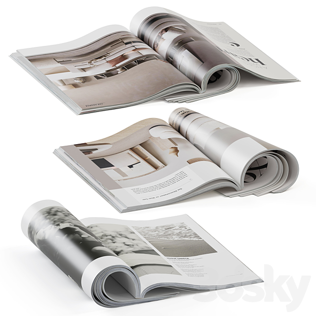 magazines rolled 3DSMax File - thumbnail 1
