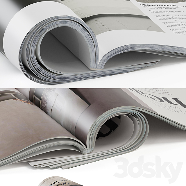 magazines rolled 3DSMax File - thumbnail 2