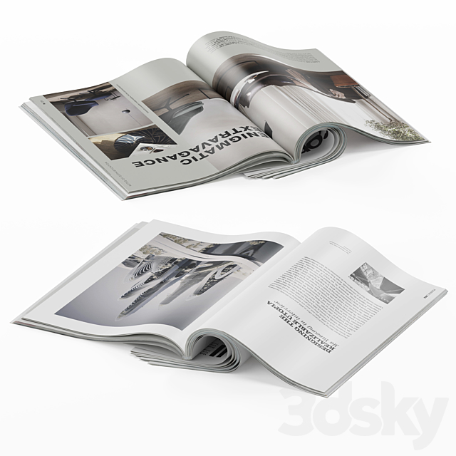 magazines rolled 3DSMax File - thumbnail 3