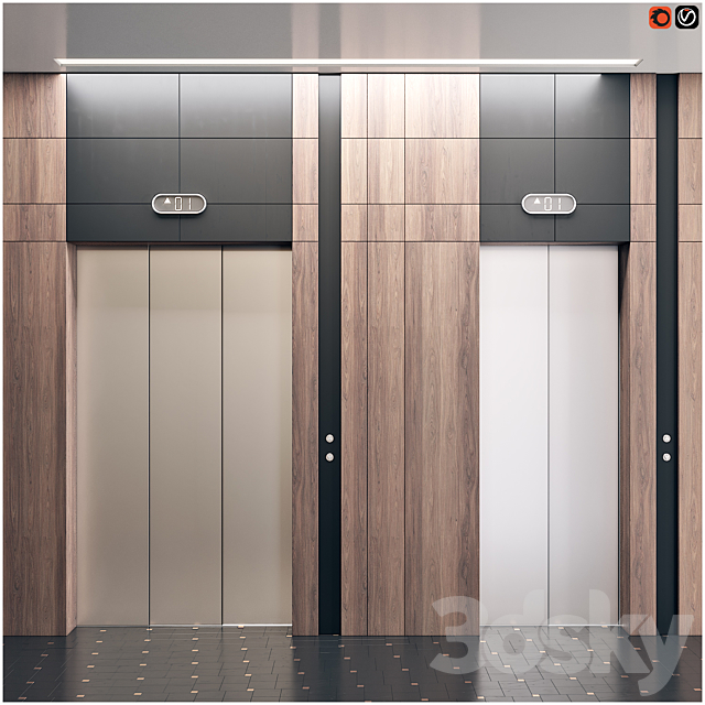 Elevator with interior 1 3DSMax File - thumbnail 1