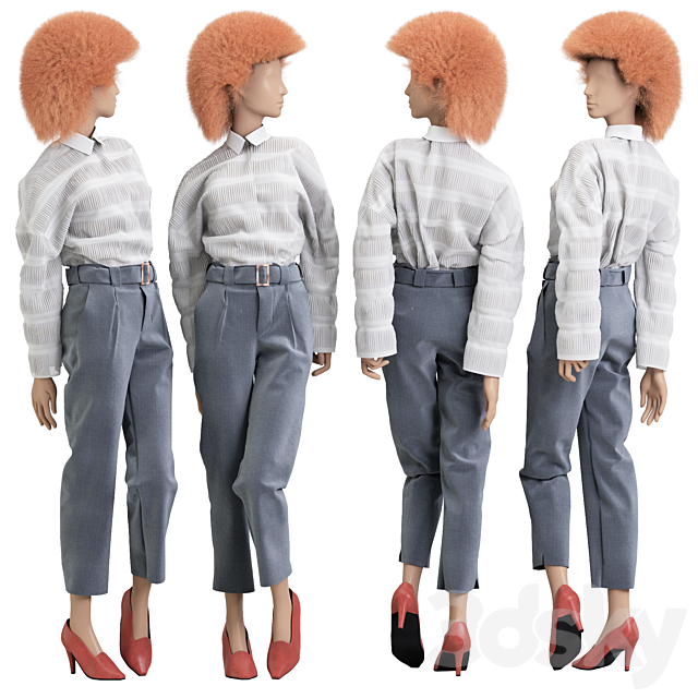 Female mannequins with clothes 3 looks 3DSMax File - thumbnail 2