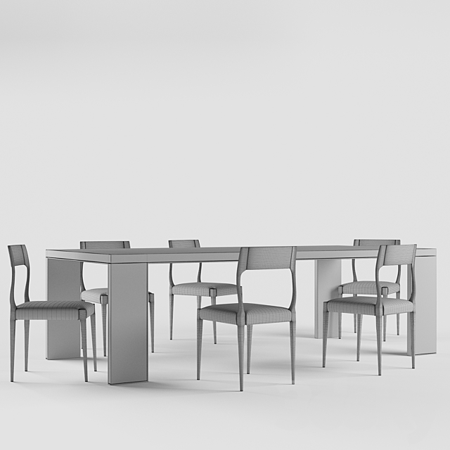Chairs KAREN + table EDA by LASKASAS 3DSMax File - thumbnail 3