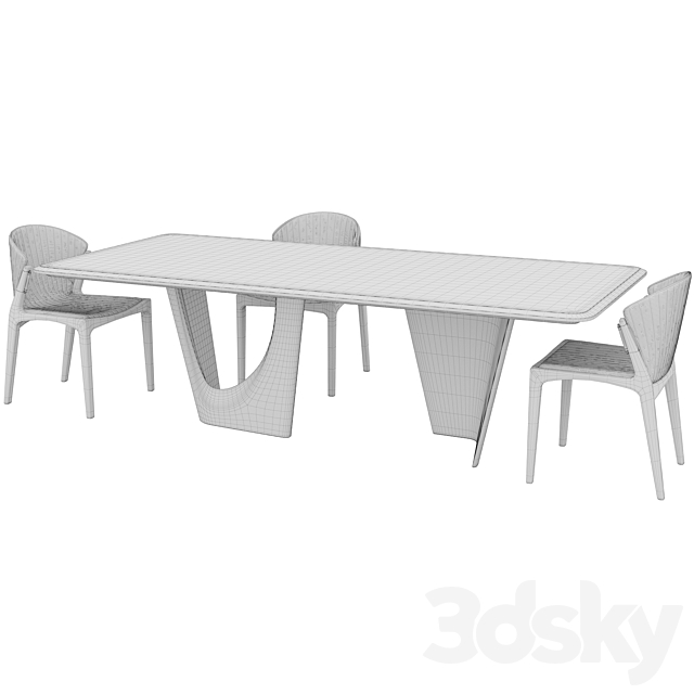 Pinnacle table And Luisa chair 3DSMax File - thumbnail 6