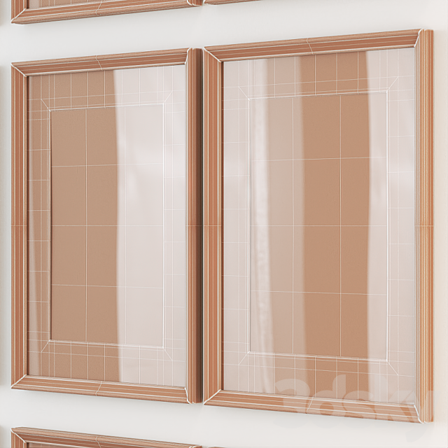 Pair of abstract posters set 3DS Max Model - thumbnail 5