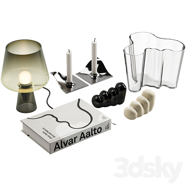 054_Living decor set ALVAR AALTO 00 3DSMax File - thumbnail 2