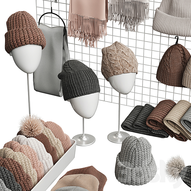 Set of hats and accessories 01 3DSMax File - thumbnail 3