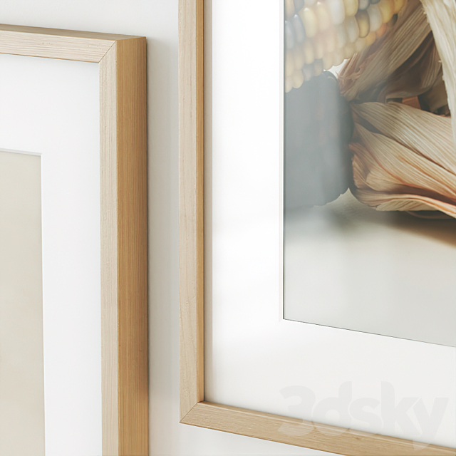 Scandinavian style posters set 3d