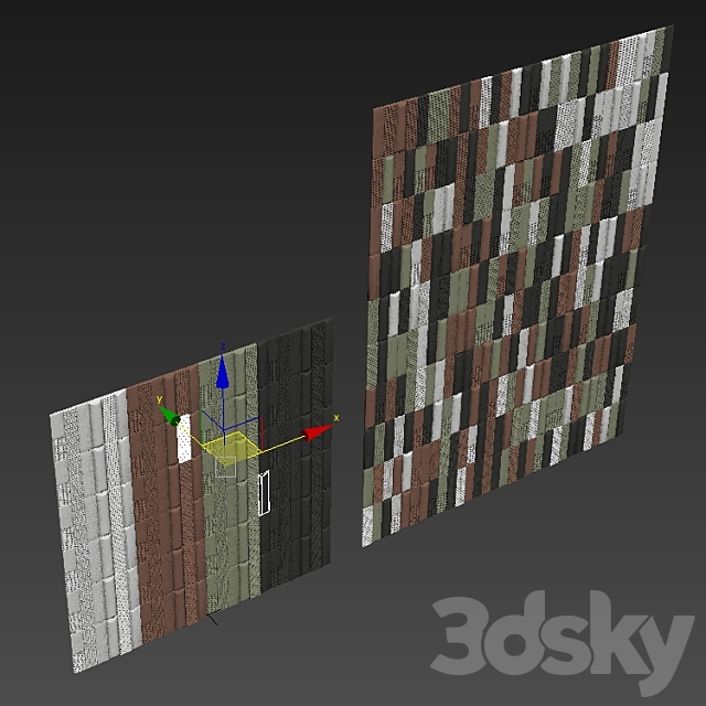 Tile Biscuit plain bianco 3dmodel