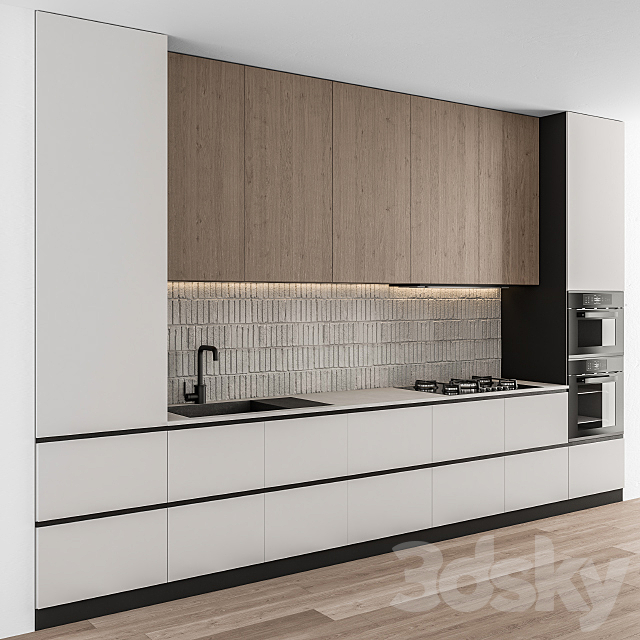 Kitchen Modern – White and Wood 55 3DSMax File - thumbnail 2