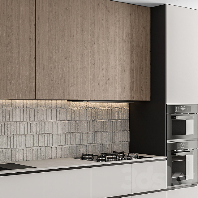 Kitchen Modern – White and Wood 55 3DSMax File - thumbnail 3