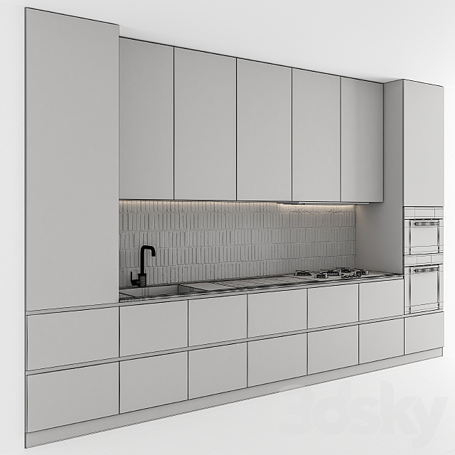 Kitchen Modern – White and Wood 55 3DSMax File - thumbnail 6