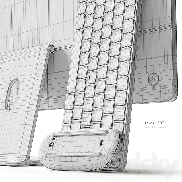 Apple iMac 2021 3d Download