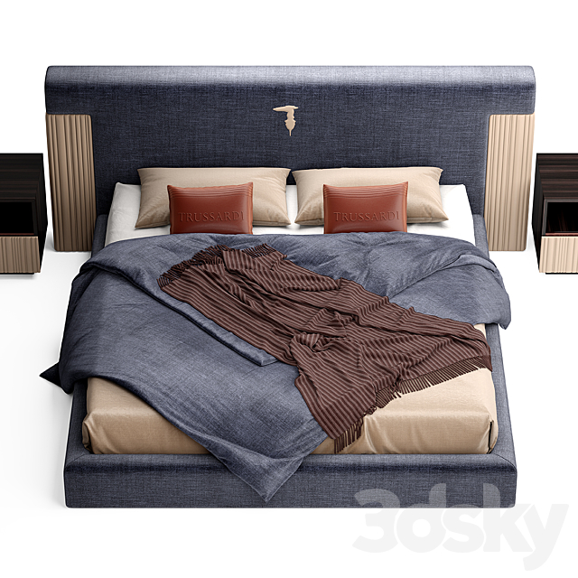 Bed trussardi DEVEN BED 3DSMax File - thumbnail 3