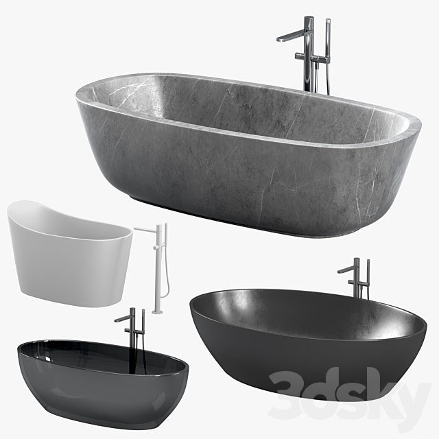 ANTONIO LUPI baths with faucets set 1 3DSMax File - thumbnail 1