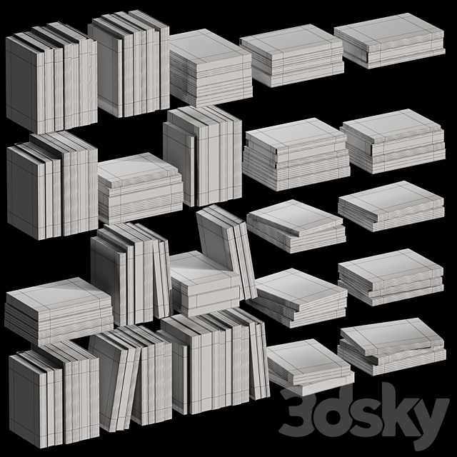 A set of books in Russian 3DSMax File - thumbnail 6