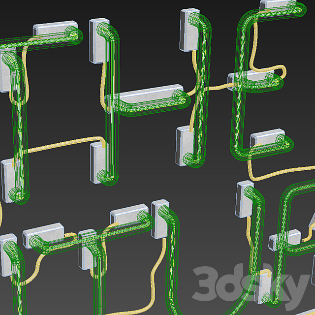 Light modules. Set 55. Neon 3dskyfree