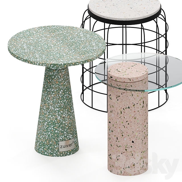 Zuiver Terrazzo Coffee Tables 3DSMax File - thumbnail 3
