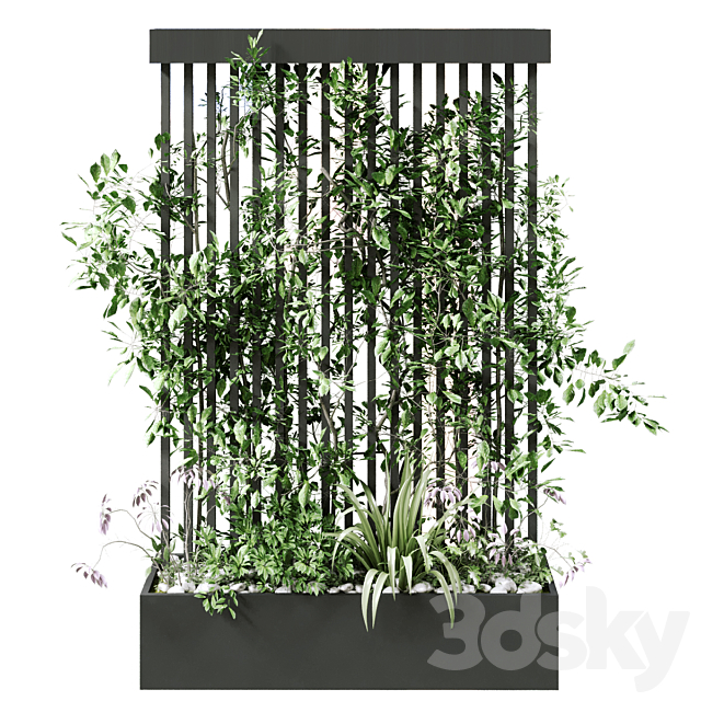 vertical plant in box set 124 3DSMax File - thumbnail 3