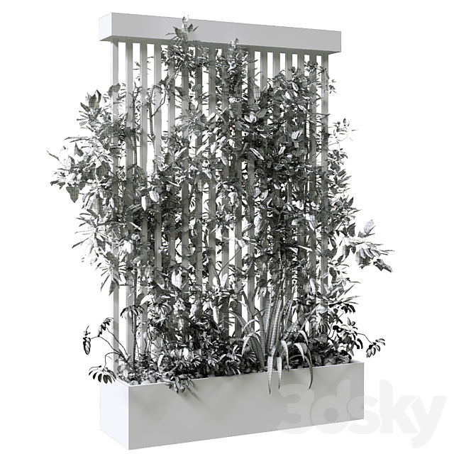 vertical plant in box set 124 3DSMax File - thumbnail 6