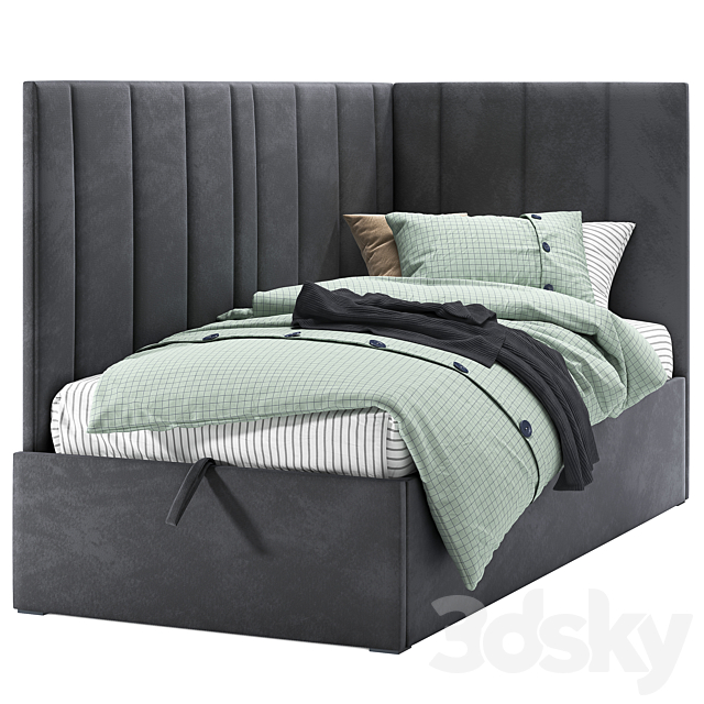 Soft bed ottoman Sophie 3DSMax File - thumbnail 2