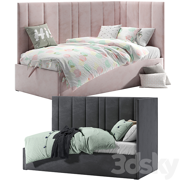 Soft bed ottoman Sophie 3DSMax File - thumbnail 4