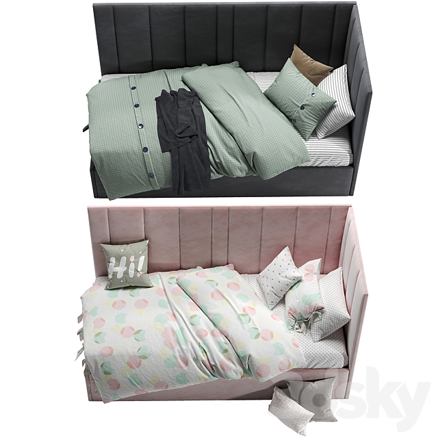 Soft bed ottoman Sophie 3DSMax File - thumbnail 6