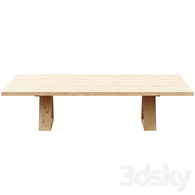 Zara Home - The oak coffee table 3d