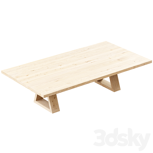 Zara Home - The oak coffee table 3dsky