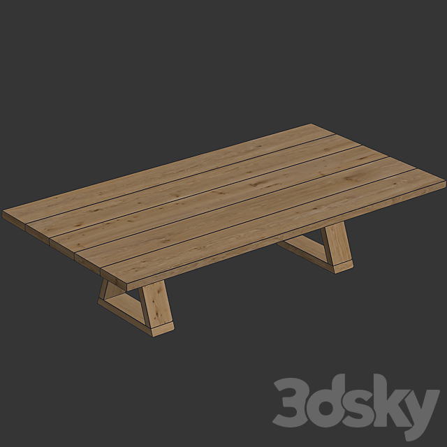 Zara Home - The oak coffee table 3dskyfree