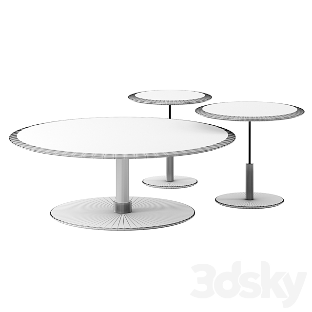 Lancer coffee tables by Bernhardt Design 3d