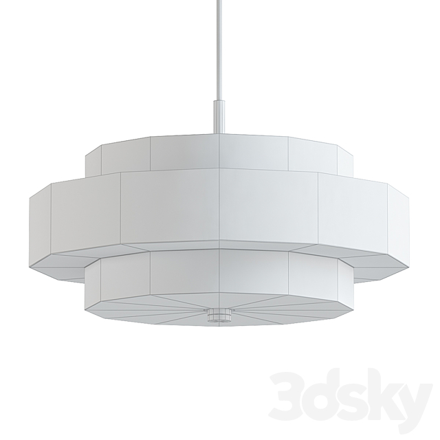 Paquette shaded drum chandelier 3d