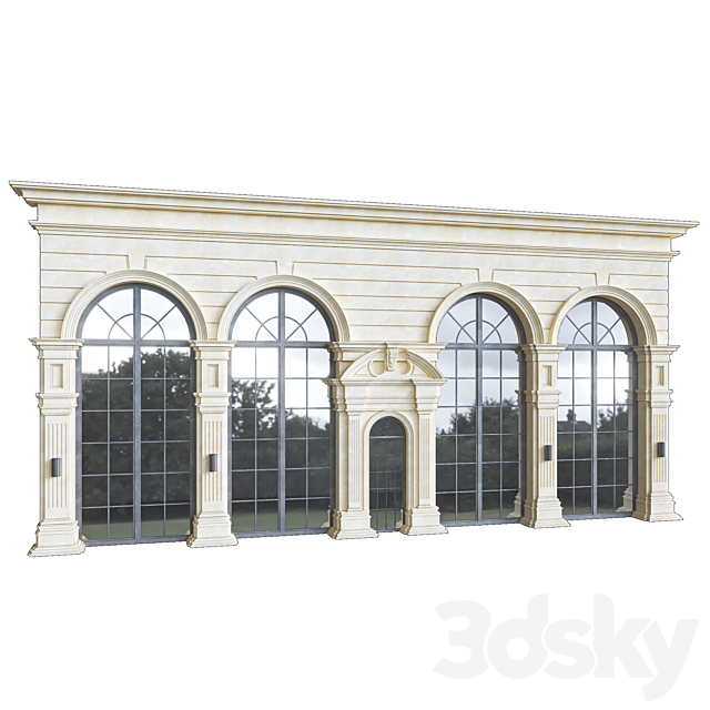Classic Facade Element 3d