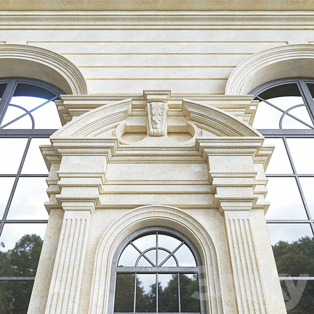 Classic Facade Element 3dsky