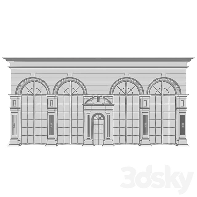 Classic Facade Element 3dmodel