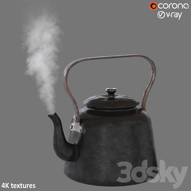 camping teapot 001 3d