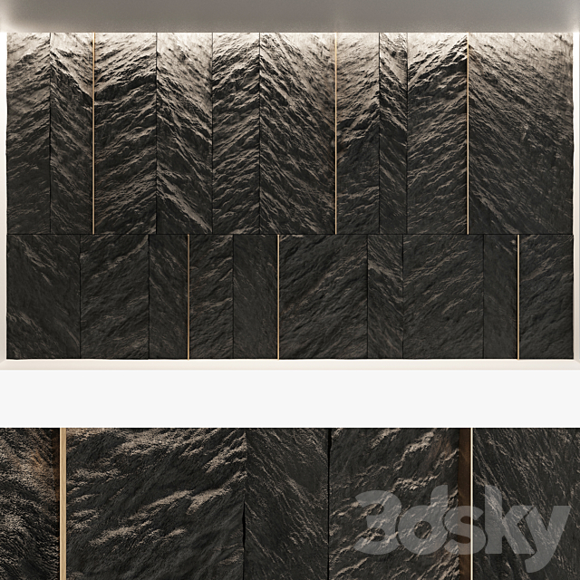 Decorative wall panel set 58 3DSMax File - thumbnail 5