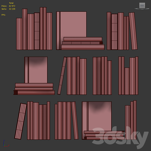 Book decor set 2 3DSMax File - thumbnail 7