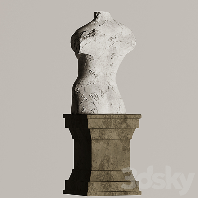 Lady statue 3DSMax File - thumbnail 4