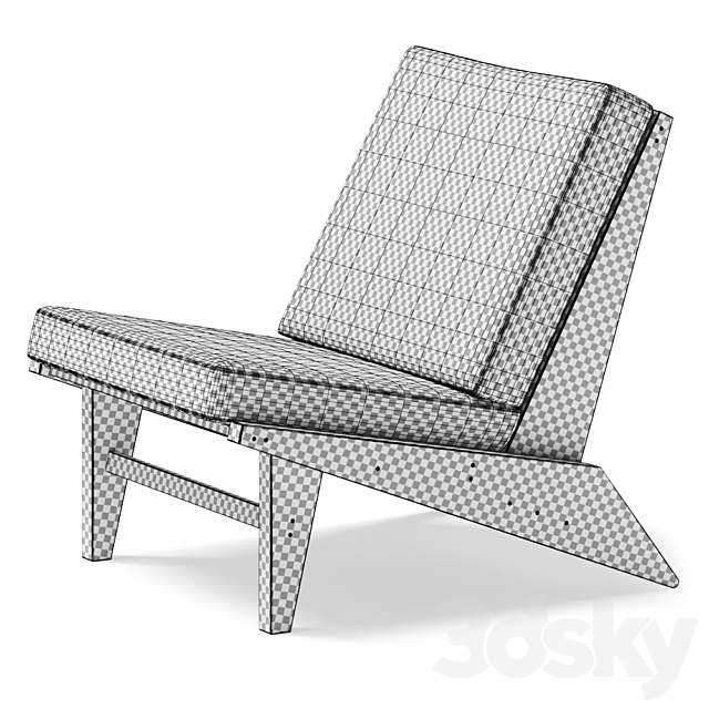 Ishinomaki Laboratory 105 ° Lounge Chair 3DSMax File - thumbnail 3
