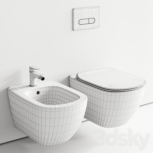 Ideal Standard Tesi Wall-Hang WC art. T3546V3 art. T3552V3 3dskyfree