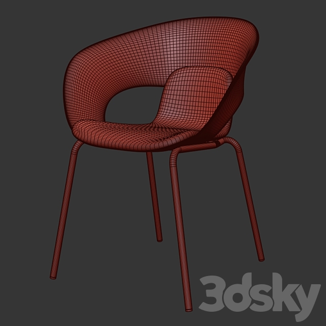 Skandiform chair DELI KS-160 3DSMax File - thumbnail 5